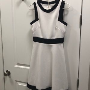 White House Black Market, black and white dress.